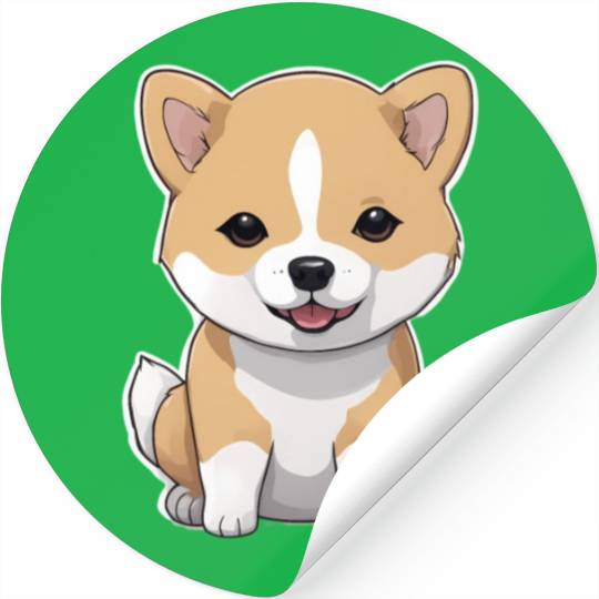 Shiba Inu Puppies Stickers