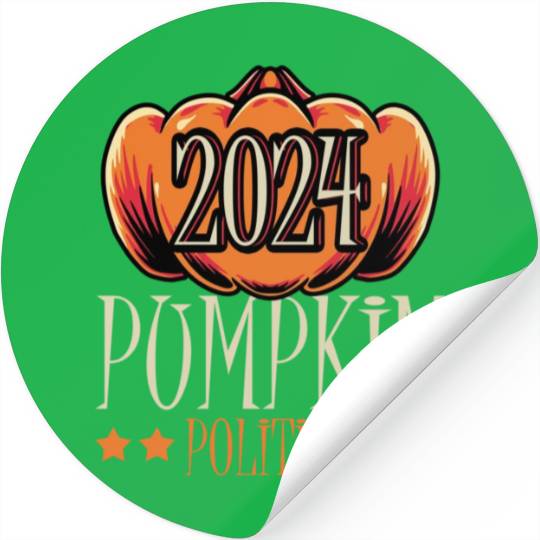 2024 Pumpkin Politics Vote Meme Halloween Voting Stickers