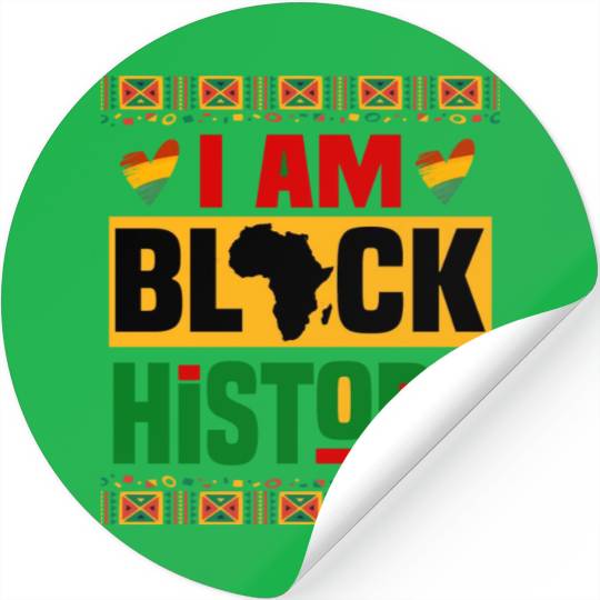 I Am Black History Stickers