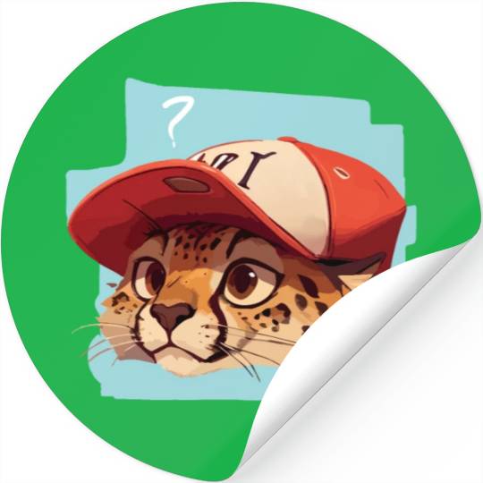 Surprised Cheetah Stickers