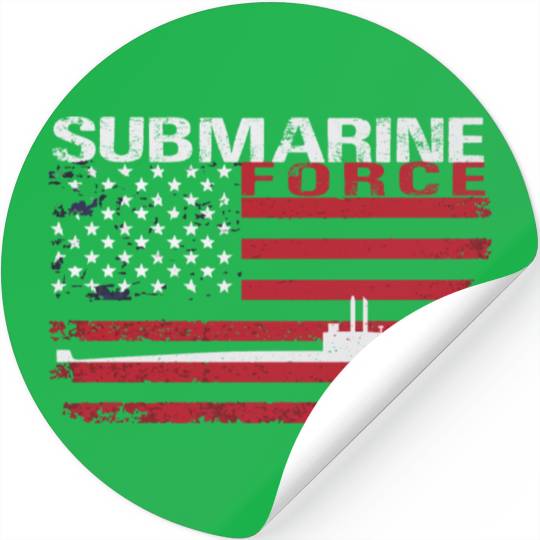 Submarine Force Usa Flag White Stars Stickers