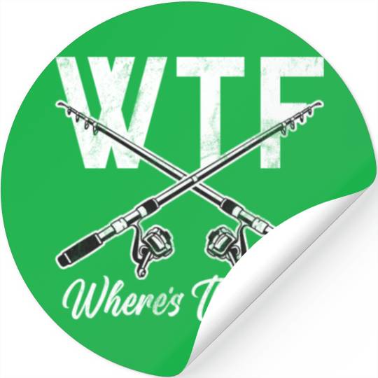 WTF Wheres The Fish Catfish Catfishing Angler Stickers