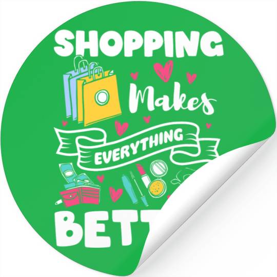 Shopping Queen Woman Clothes Money Stickers