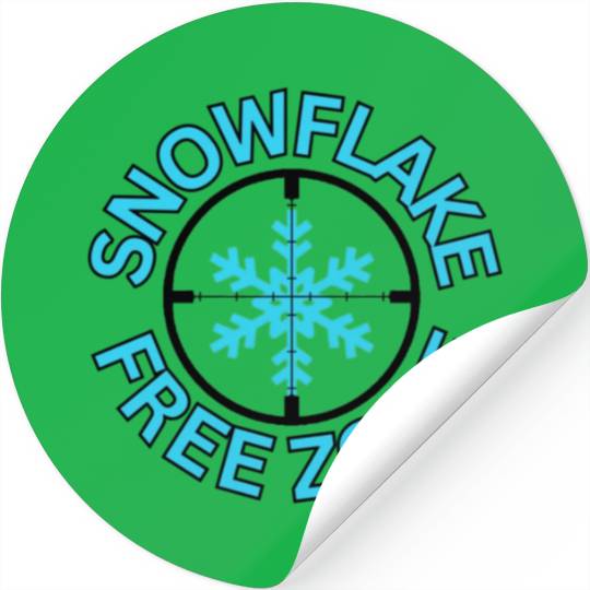 SNOWFLAKE FREE ZONE Stickers