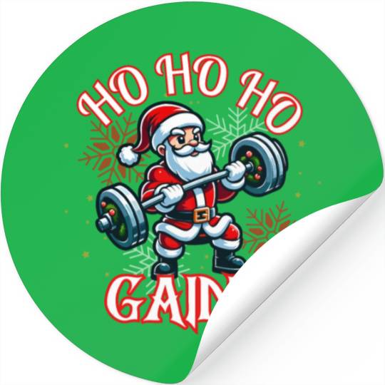 Santa Claus Christmas workout Stickers