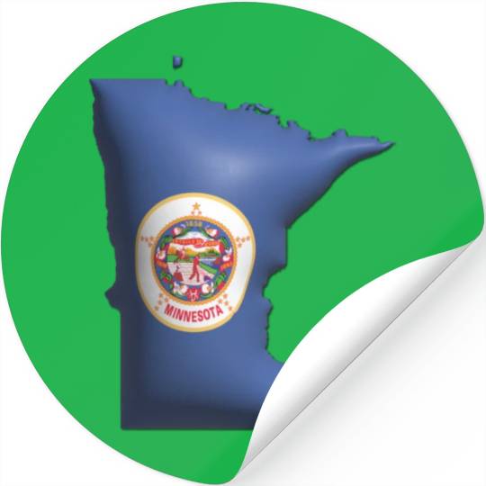 Minnesota - 3D Flag Map Stickers