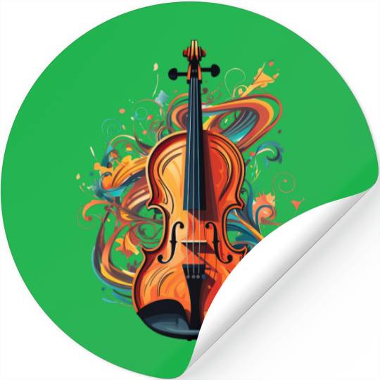 Violinist Violin Music Art Violin Player Stickers