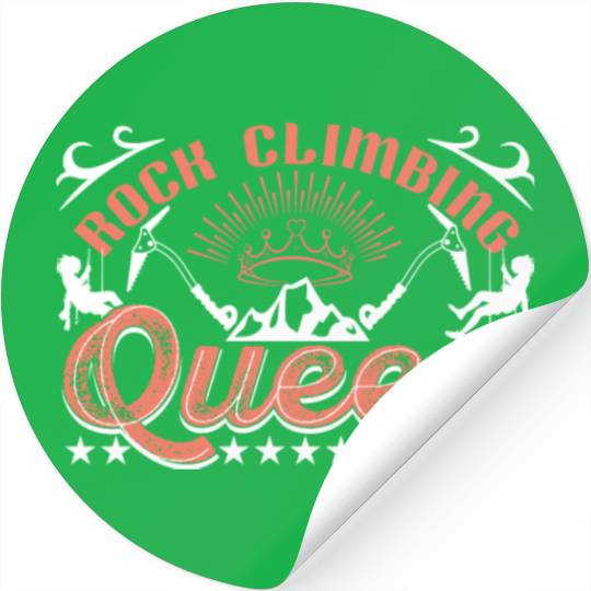 Rock Climbing Queen Stickers