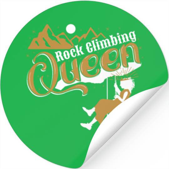 Rock Climbing Queen Stickers