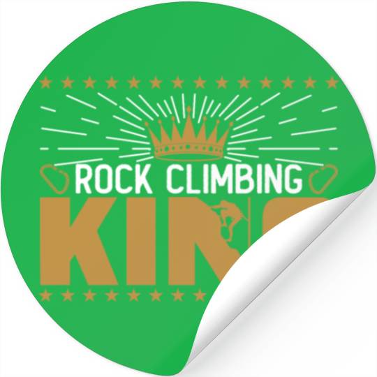 Rock Climbing King Stickers