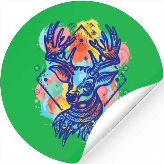 Winter Wonderland: Deer Color Design Stickers
