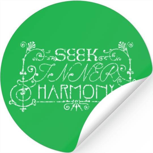 Seek Inner Harmony, Positive antique vintage Stickers