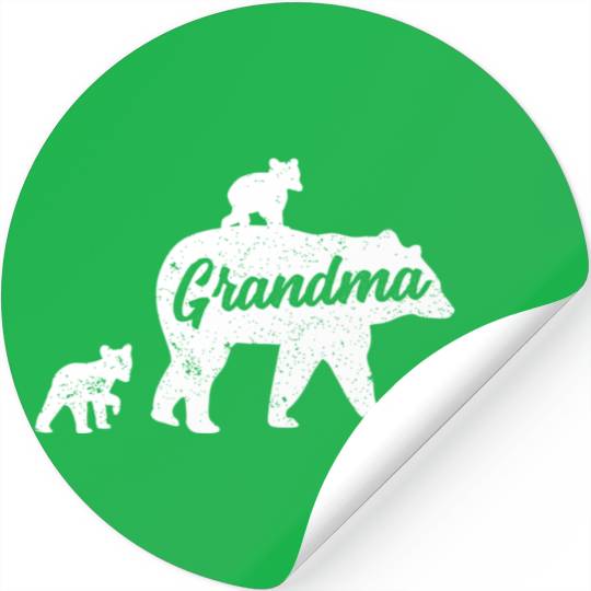 Grandma Bear 3 Cubs Mother'S Day Stickers