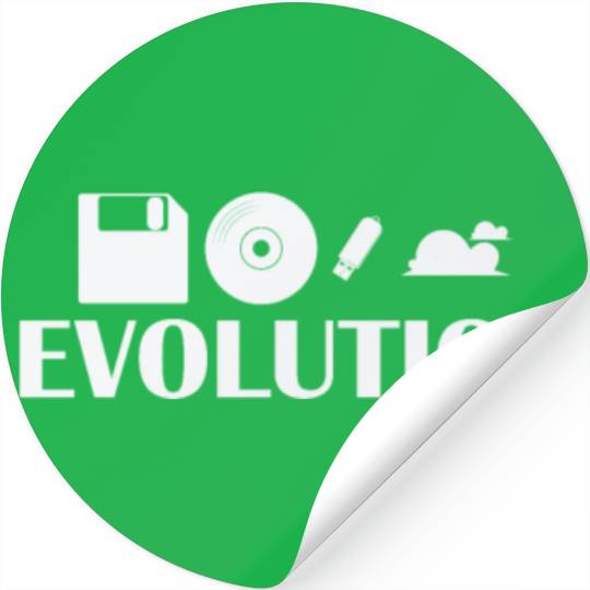 Evolution Diskette CD USB Stick Cloud Stickers