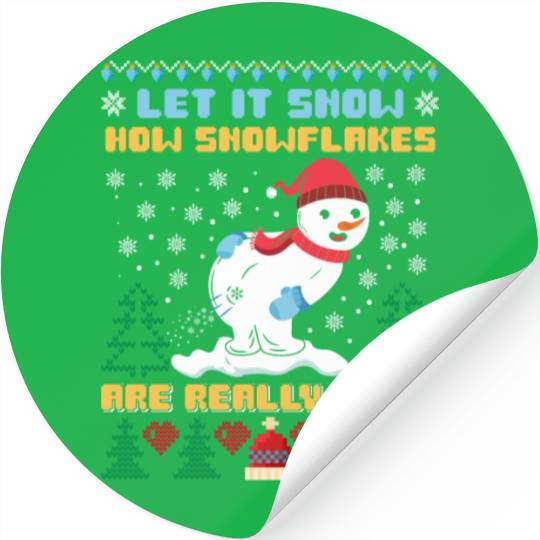 Snowman Let it Snow Christmas Snow Fever Stickers