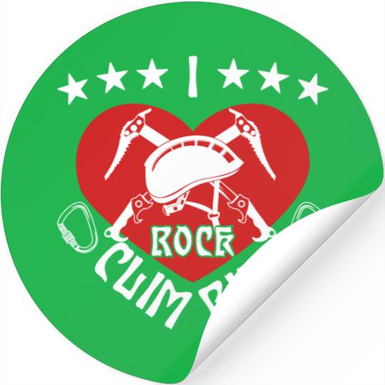 I rock climbing Stickers
