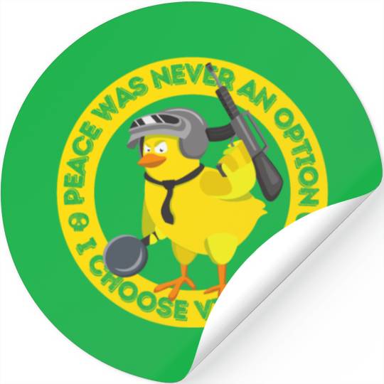 Duck Funny Peace Never An Option Choose Violence Stickers