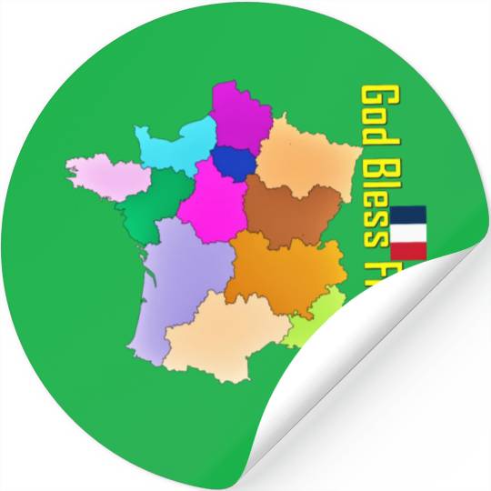 God Bless France Stickers