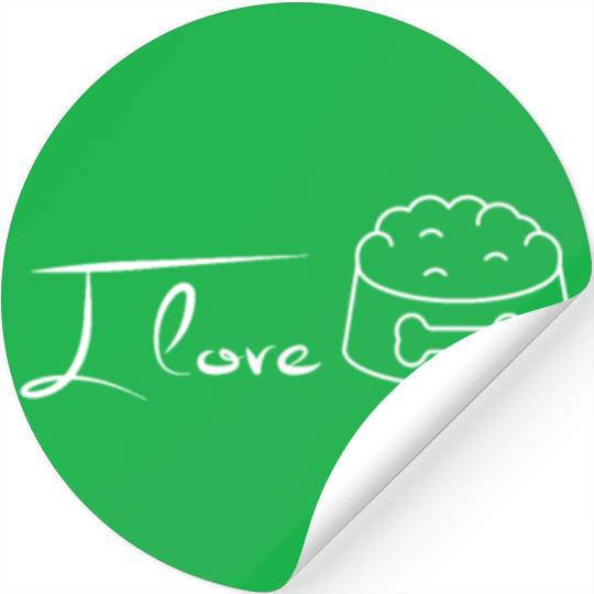 I love dog especially babies Stickers