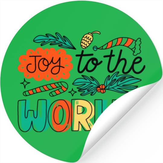 Christmas Joy to The World. Stickers