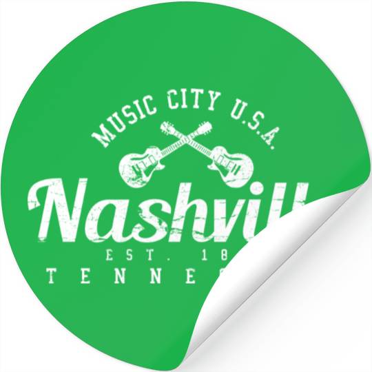 Nashville Tennessee Usa Music City Country Music V Stickers