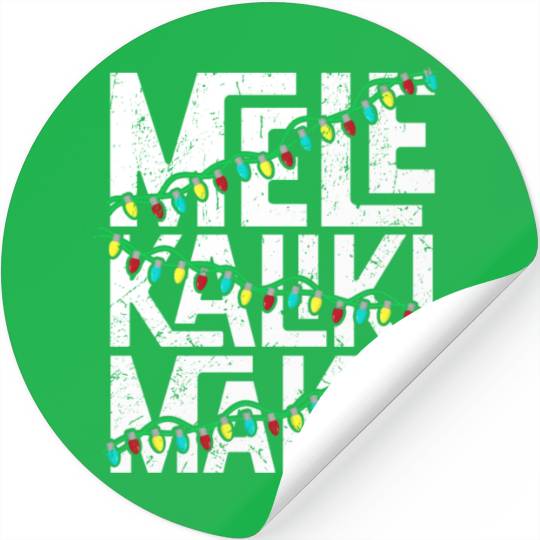 Mele Kalikimaka Hawaiian Christmas Holidays Themed Stickers