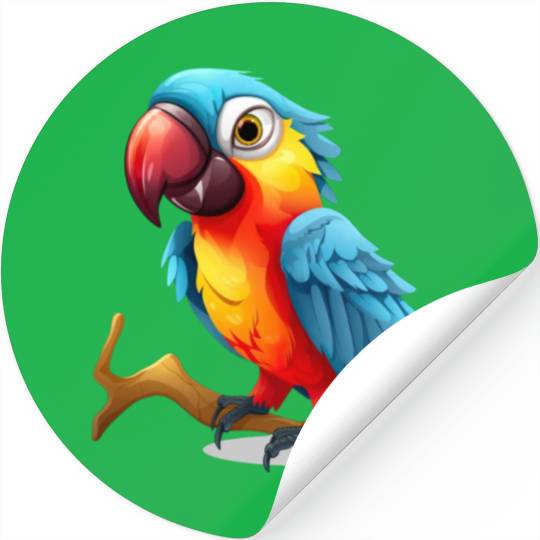 Macaw Parrot for a Bird Lover Animal Lover Stickers