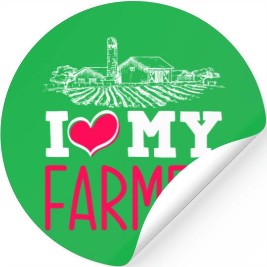 I Love My Farmer Husband Funny Farmer Wife Gift Stickers