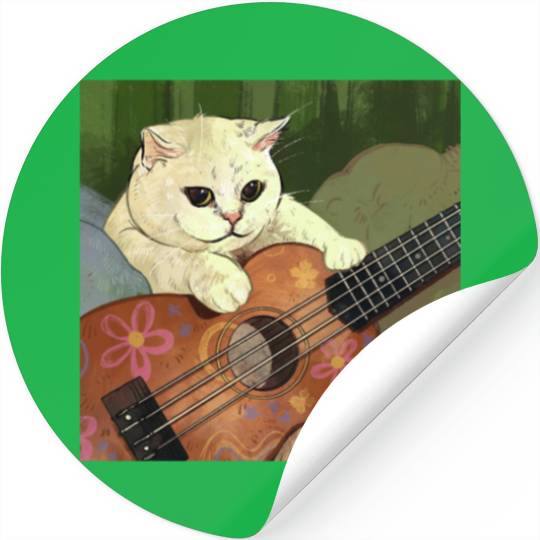Cat Guitar Player Meme Guitarist Kitty Funny Music Stickers