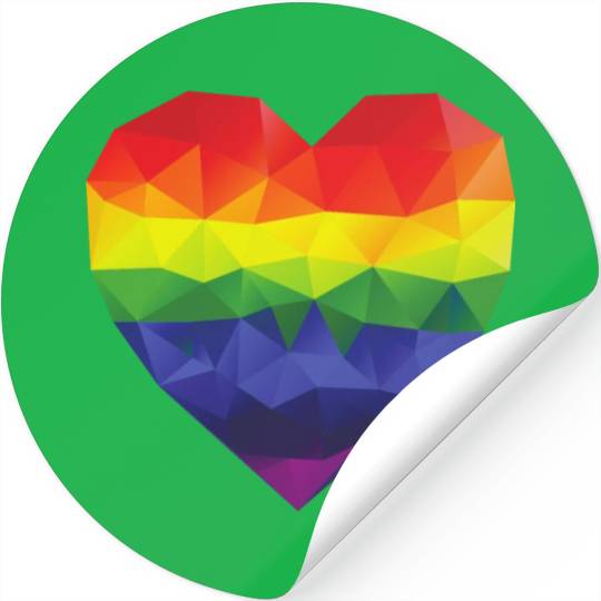 Rainbow Heart Stickers