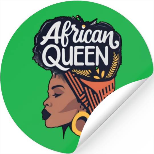 African Queen Afrocentric Queen Stickers