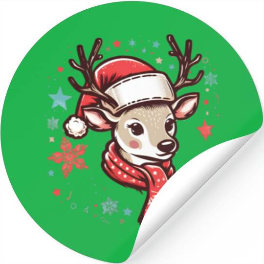 christmas Reindeer Stickers