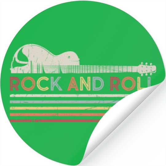 Rock And Roll Vintage Guitar Stickers