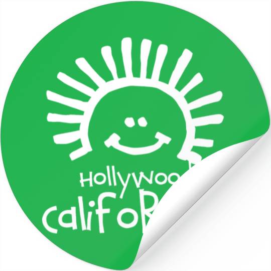 Hollywood California Sun Souvenirs Gifts Vacation Stickers