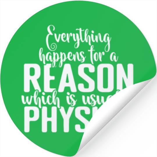Everything happens for a Reason Physics Stickers
