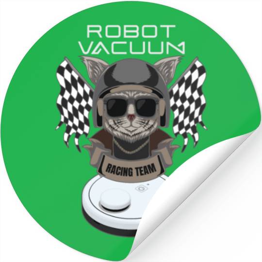 Robot Vacuum Cleaner Racing Team Robot Stickers