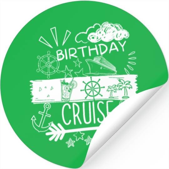 Birthday Cruise Ship Cruise Stickers