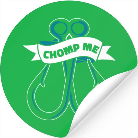 Chomp Me Deep Sea Boat Ice Fisherman Fly Fishing Stickers
