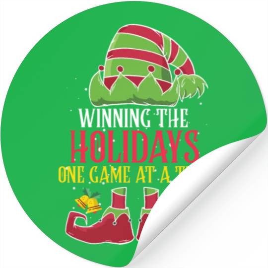 Christmas Elf One Game at a Time Christmas Stickers