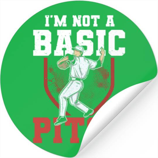 Funny Baseball Pitcher Stickers