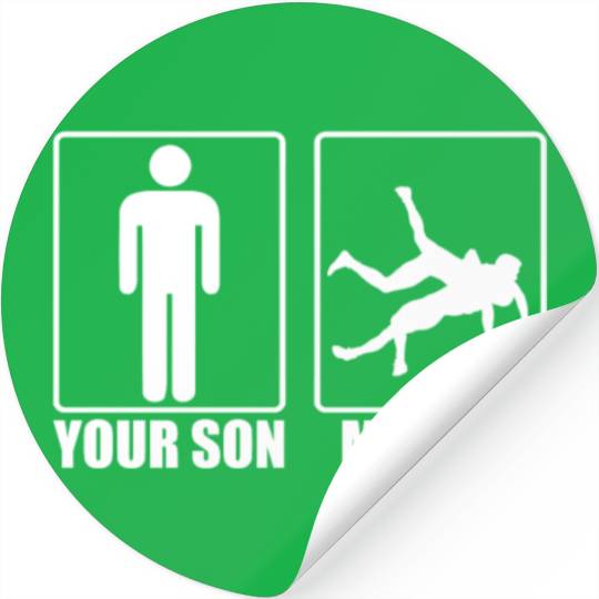 Your Son My Son Funny Wrestling Gift Wrestling Mom Stickers