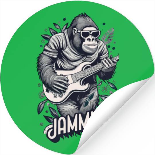Jammin' Gorilla Stickers