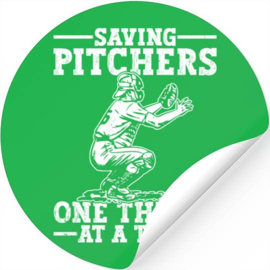 Baseball Catcher Saving Pitchers Stickers