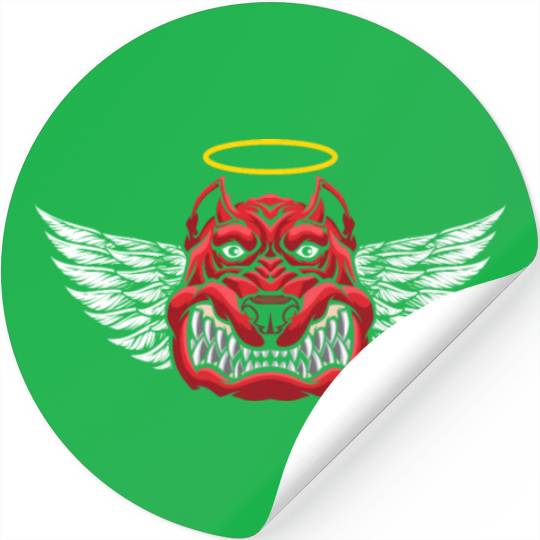 Angry Devil Dog Stickers