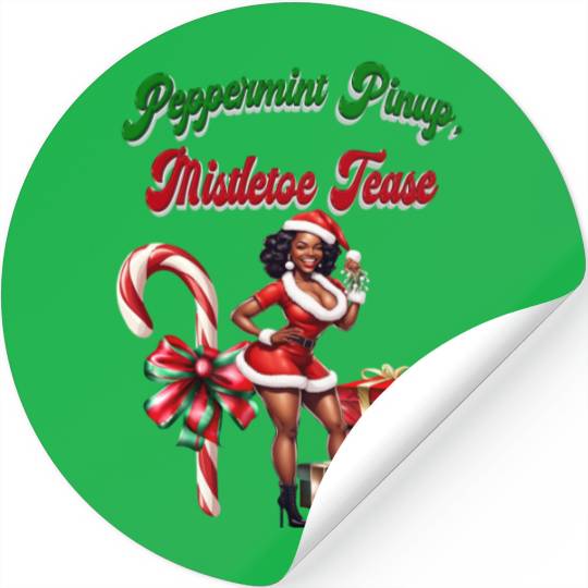 Peppermint Pinup, Mistletoe Tease Stickers
