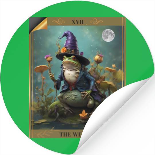 he Wizard Comfort Colors Oversized Stickers, Frog Ta