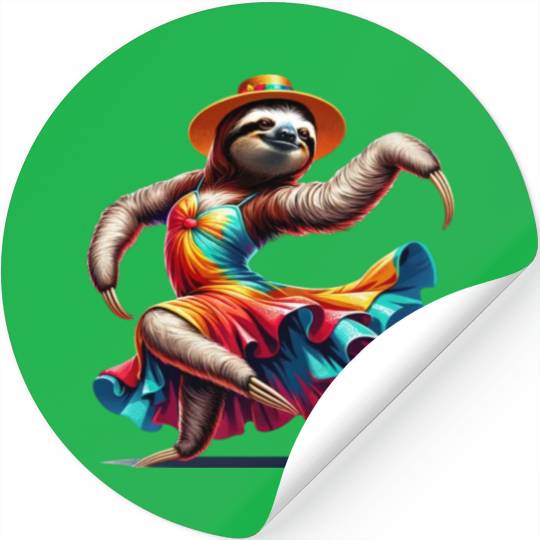 Dancing Sloth Dance Dancing Dancer Stickers