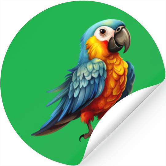 Macaw Parrot for a Bird Lover Animal Lover Stickers