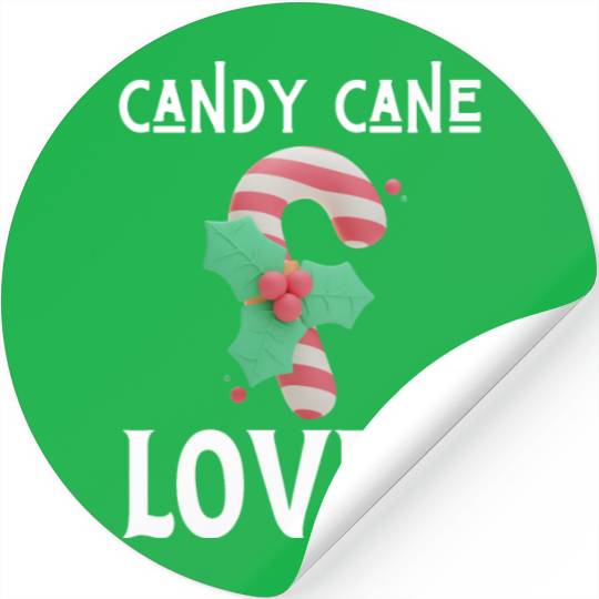 Candy Cane Lover Christmas Peppermint Candy Canes Stickers