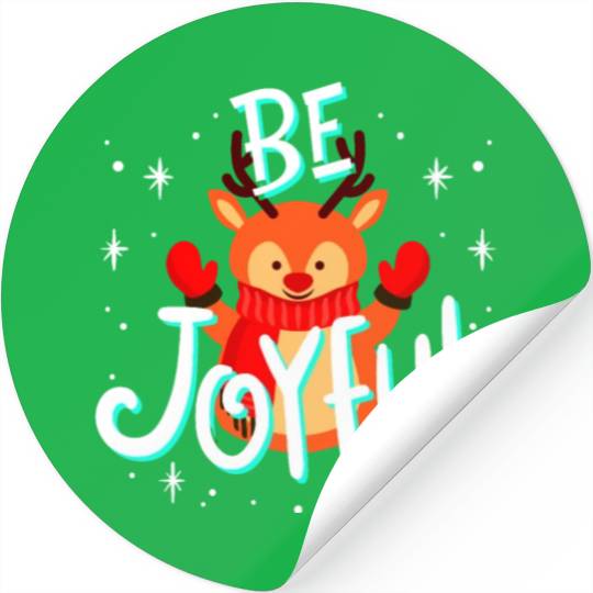 Be Joyful Christmas. Stickers